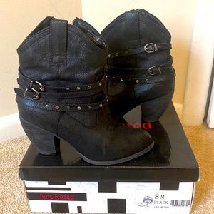 Western inspired ankle booties